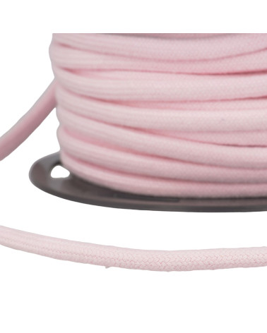 Bobina de 20m cordón de algodón rosa de 8mm