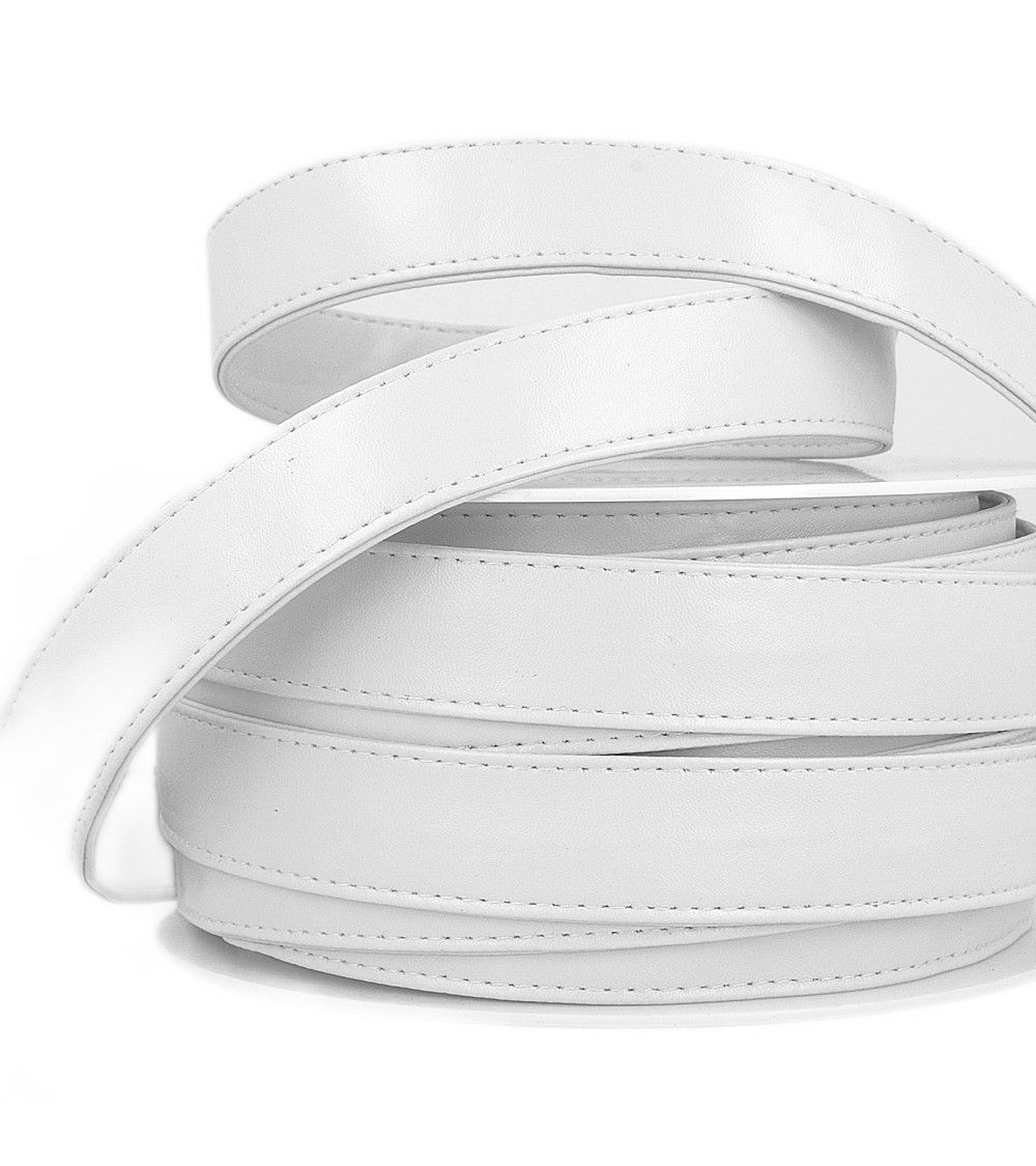 10m reel White imitation leather strap 25mm