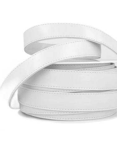 Bobine 10m Sangle simili cuir blanc 25mm