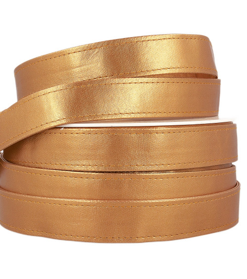 10m reel Gold imitation leather strap 25mm