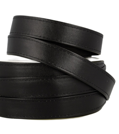 10m reel Black imitation leather strap 25mm