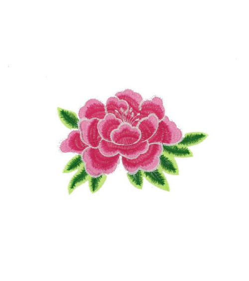 Ecusson thermocollant grand format rose 17 x 12cm