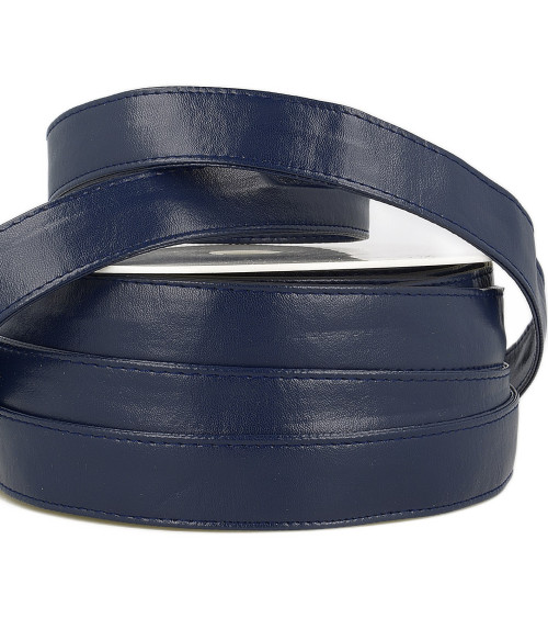 10m reel Navy blue faux leather strap 25mm