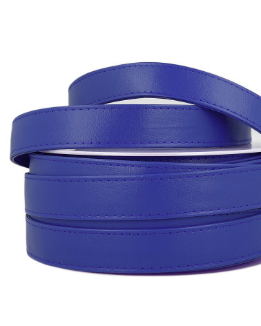 Bobine 10m Sangle simili cuir bleu roi 25mm