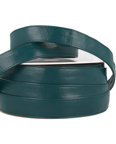Bobine 10m Sangle simili cuir bleu canard 25mm