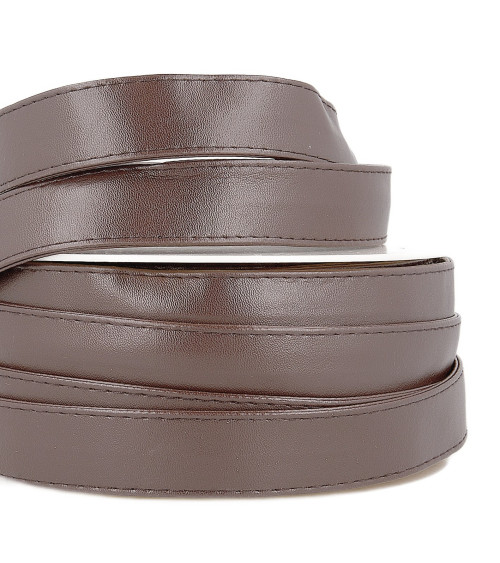 10m reel Medium gray faux leather strap 25mm