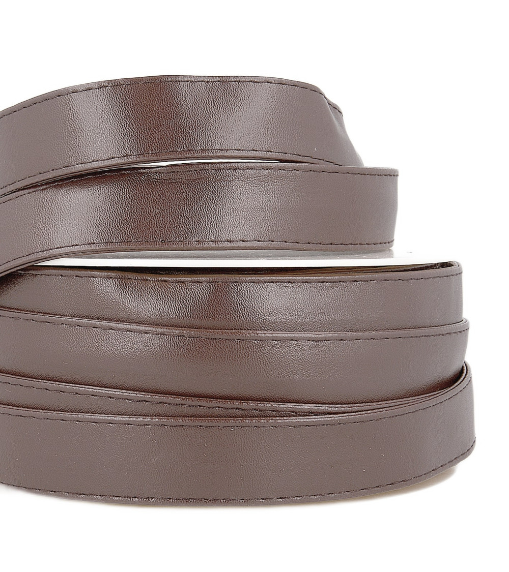 10m reel Medium gray faux leather strap 25mm