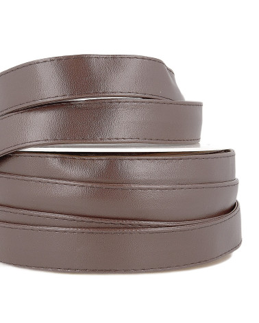 10m reel of medium grey faux leather strap 25mm