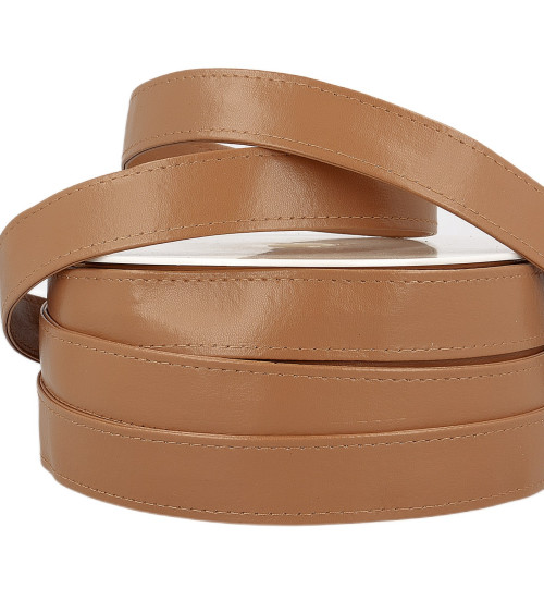 Bobine 10m Sangle simili cuir beige 25mm