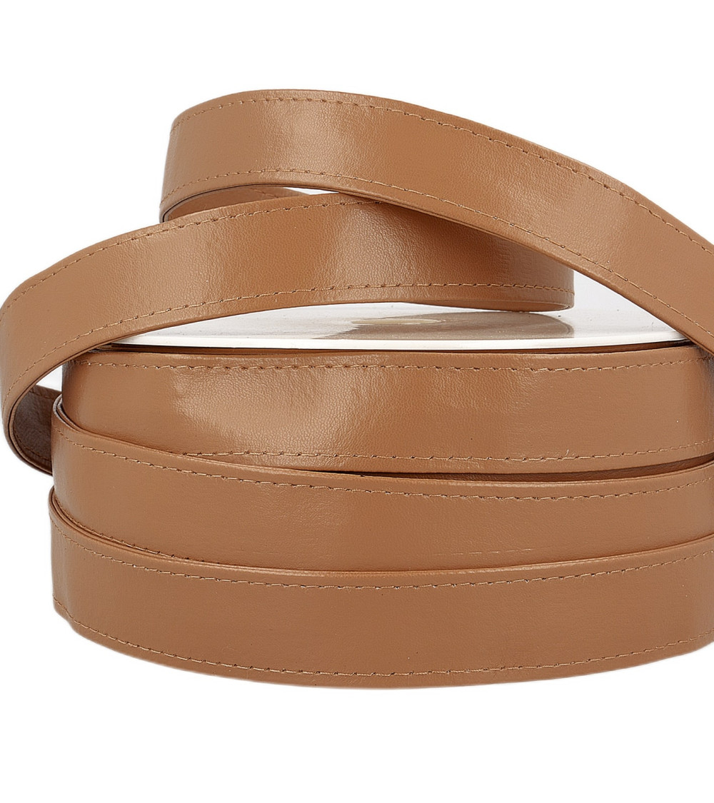 10m reel Beige imitation leather strap 25mm