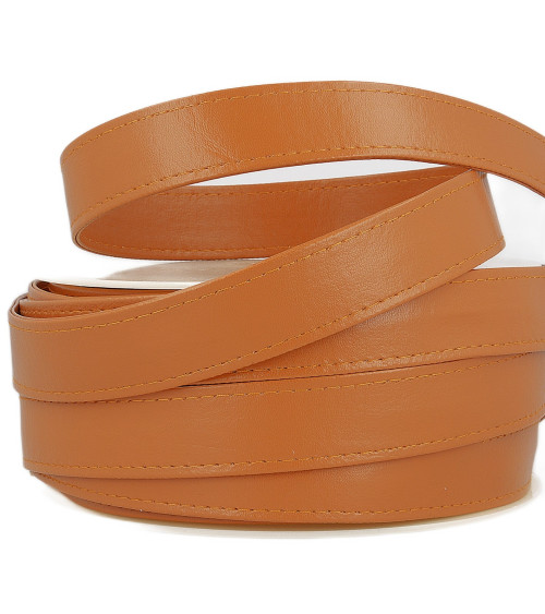 10m reel Mustard imitation leather strap 25mm