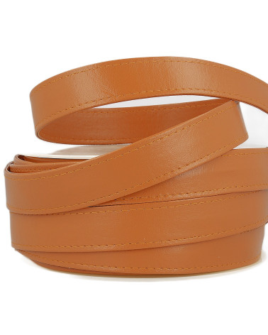 10m reel Mustard imitation leather strap 25mm