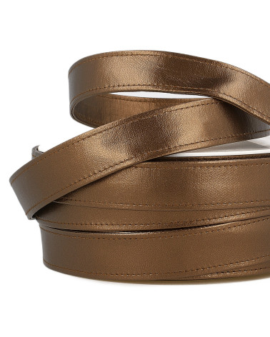 10m reel of rust-coloured faux leather strap 25mm