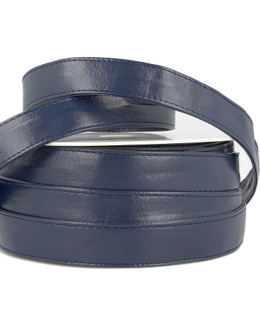 Bobine 10m Sangle simili cuir bleu nuit 25mm