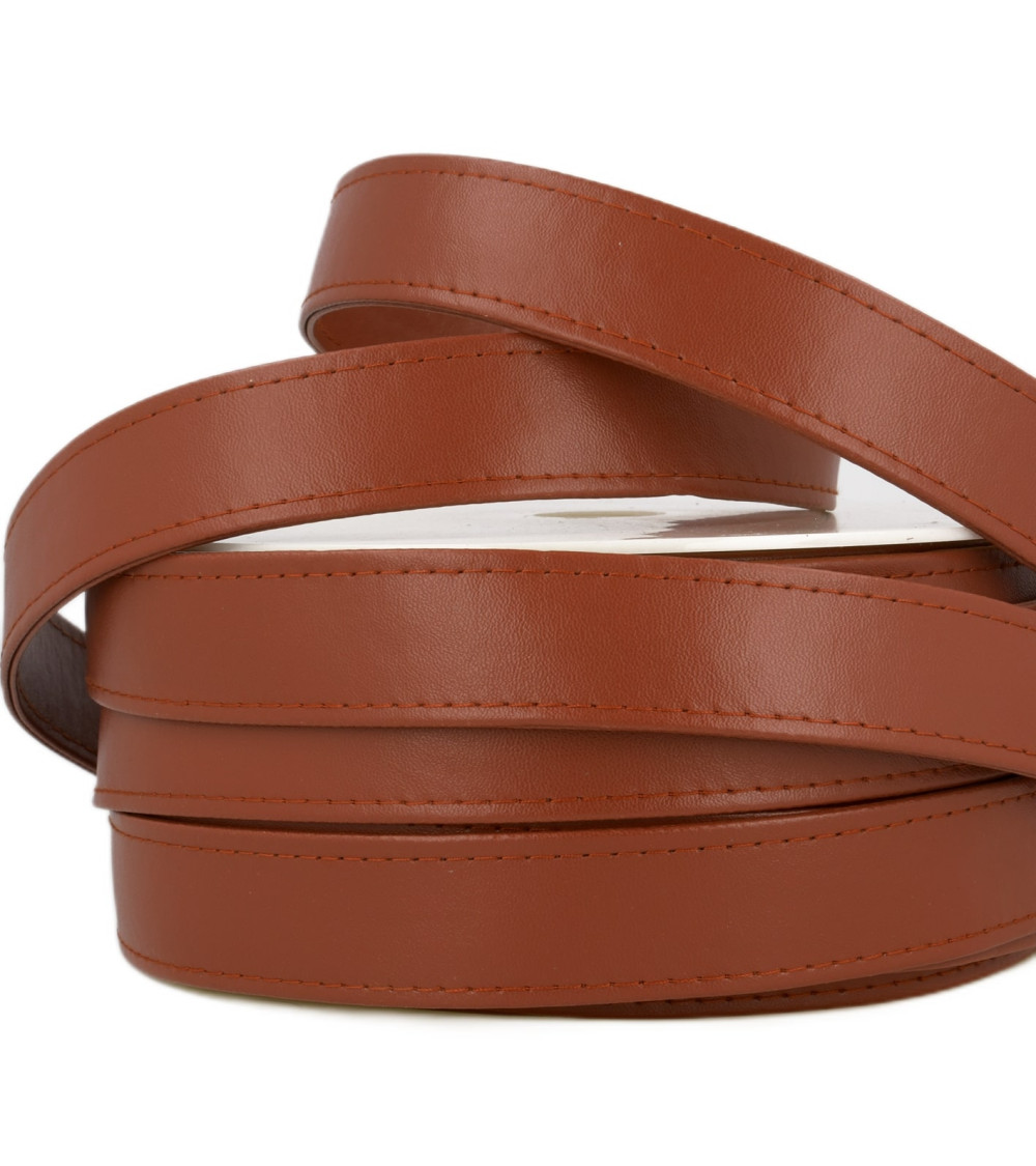 10m reel Chocolate brown imitation leather strap 25mm