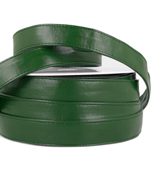10m reel Bottle green faux leather strap 25mm
