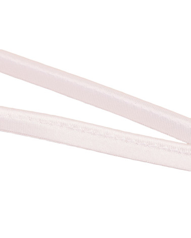 25m spool with satin piping 10mm white