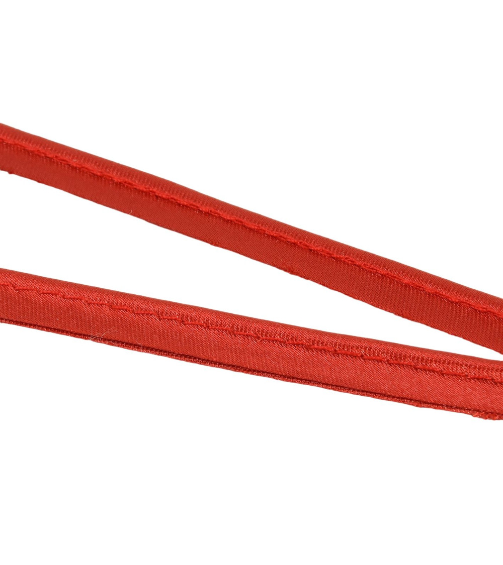 Bobine 25m passepoil satin 10mm rouge