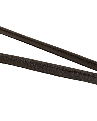 Bobina da 25 mt con piping satinato da 10 mm nero
