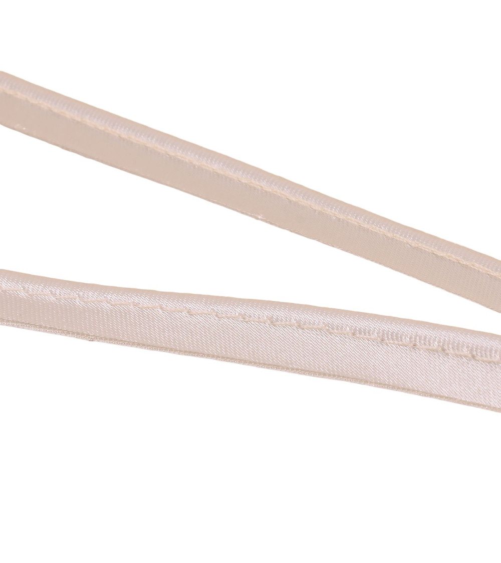 25m spool with satin piping 10mm light gray