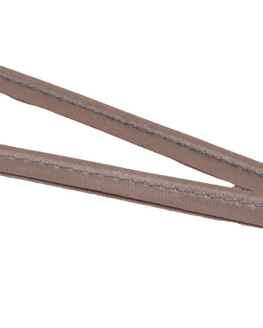 Bobina da 25 mt con piping satinato da 10 mm grigio medio