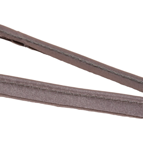 25m reel satin piping 10mm gray black