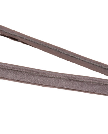 25m reel satin piping 10mm gray black