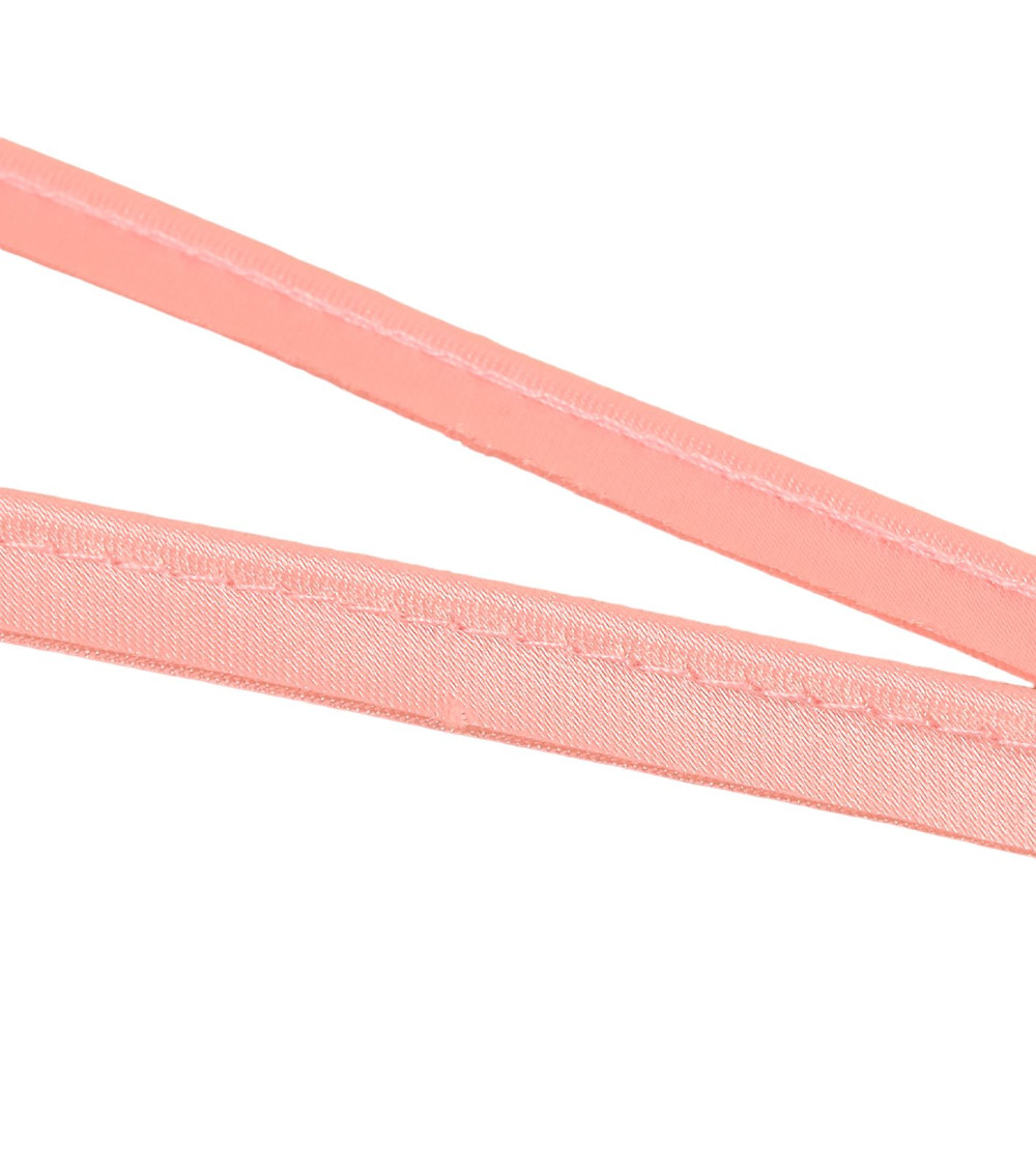 25m spool with satin piping 10mm light pink