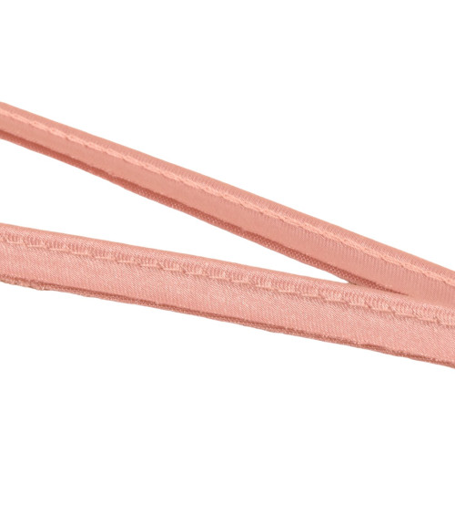 Bobine 25m passepoil satin 10mm vieux rose