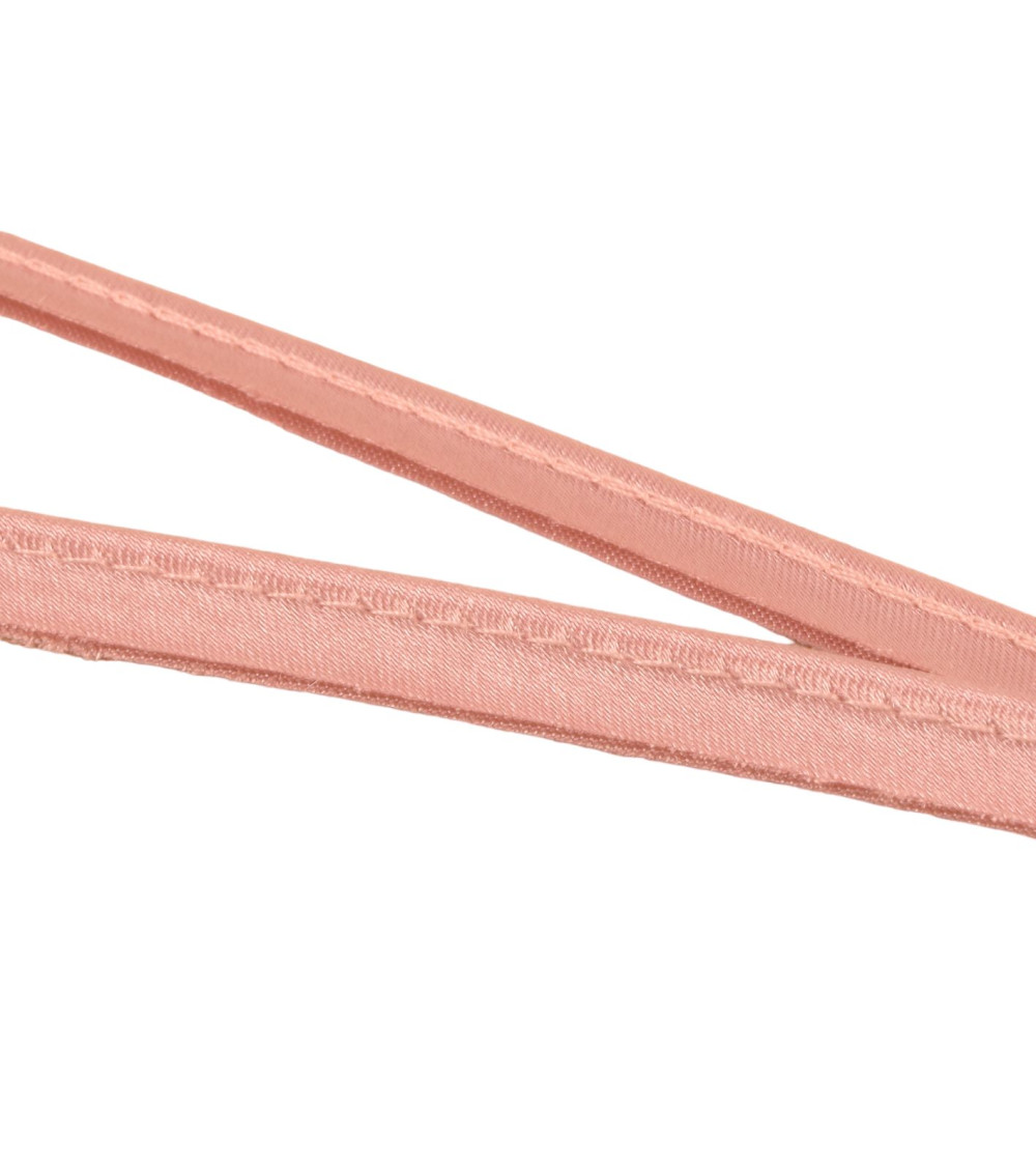 Bobina da 25 metri con bordino satinato da 10 mm rosa antico