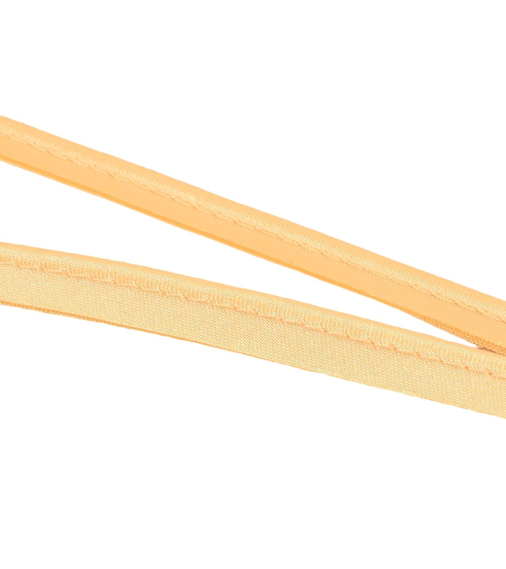 Bobine 25m passepoil satin 10mm jaune paille