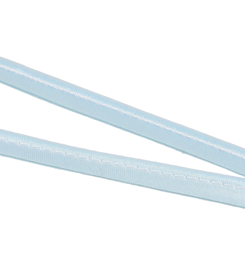10mm light blue satin piping per meter