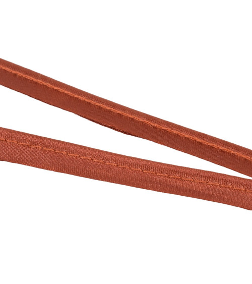 Satin piping 10mm rust per meter