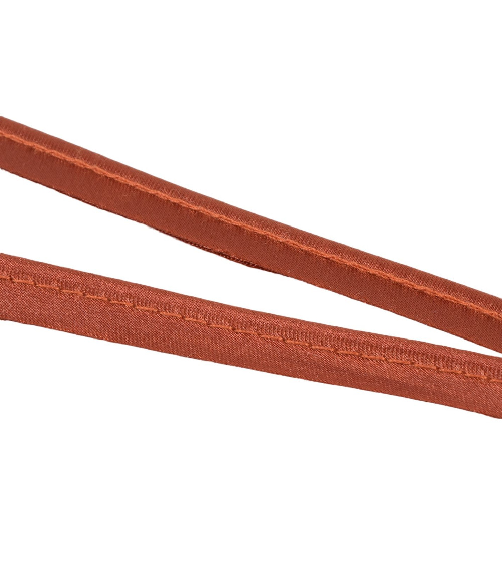 Satin piping 10mm rust per meter