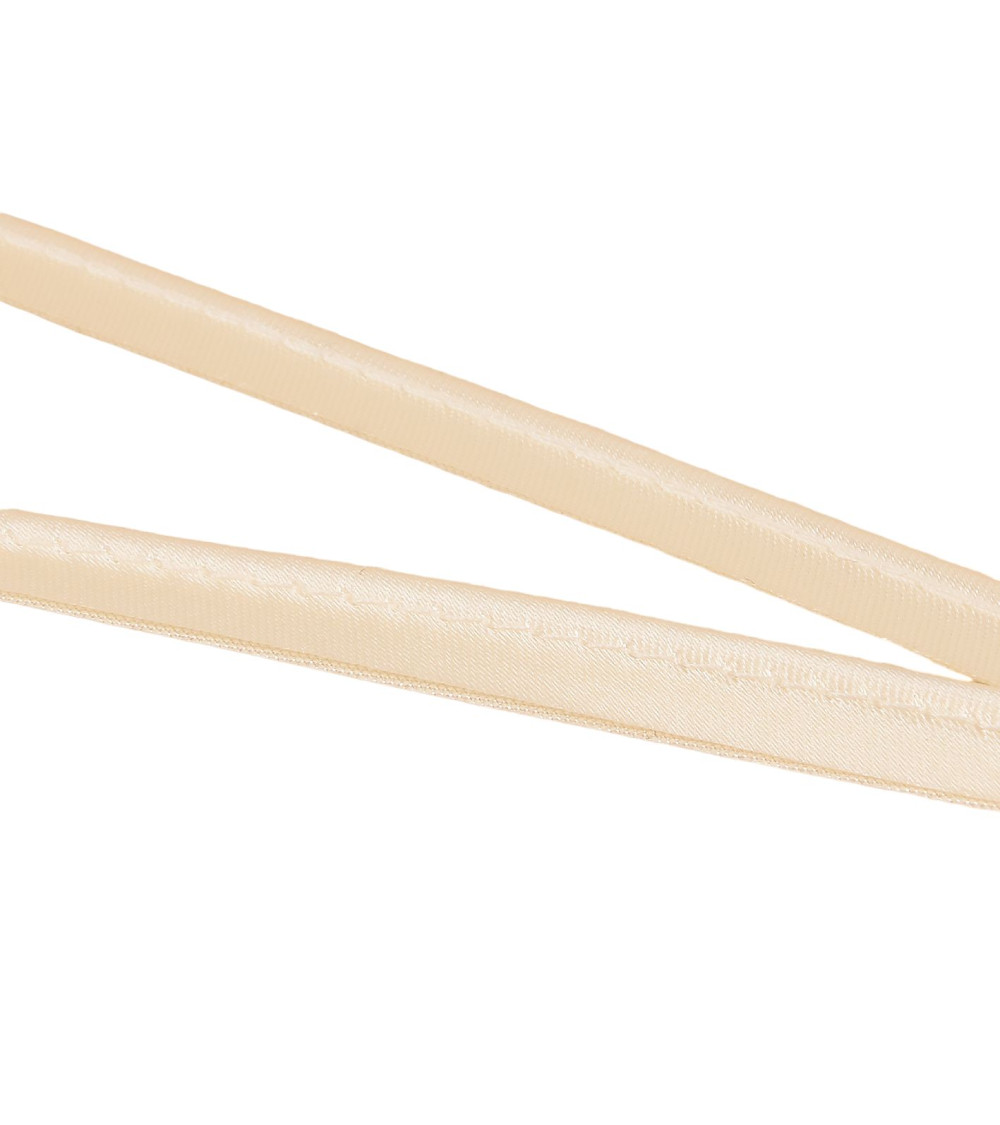10mm ecru satin piping per meter