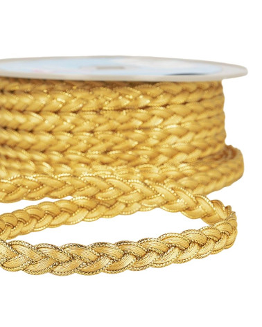 15-m-Spule. Gold/goldgeflochtenes Geflecht, 12 mm
