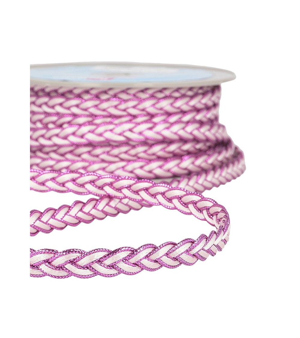 15-m-Spule. Rosa/lila geflochtenes Geflecht, 12 mm