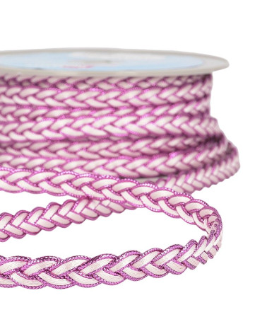 15-m-Spule. Rosa/lila geflochtenes Geflecht, 12 mm