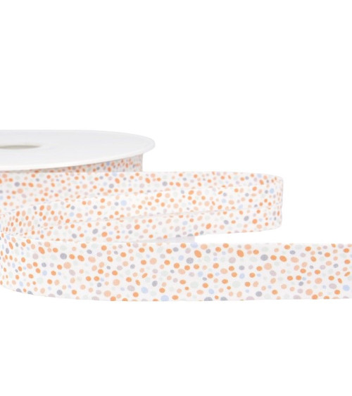 Floppy disk 25m Orange confetti printed bias binding 20mm