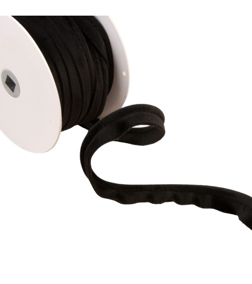 15m spool with black velvet piping 5mm