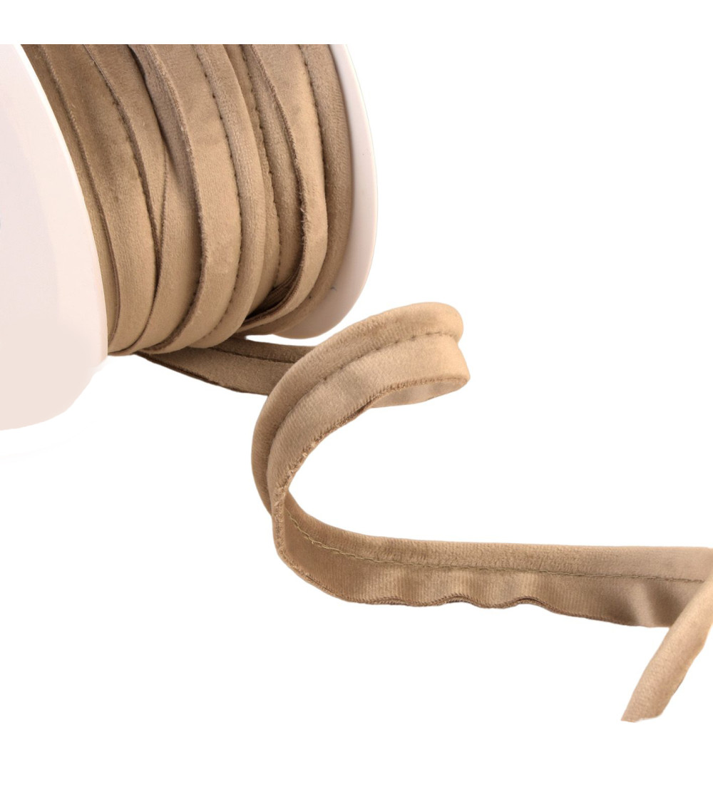 15m spool with beige velvet piping 5mm