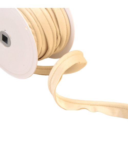15m spool with ecru velvet piping 5mm