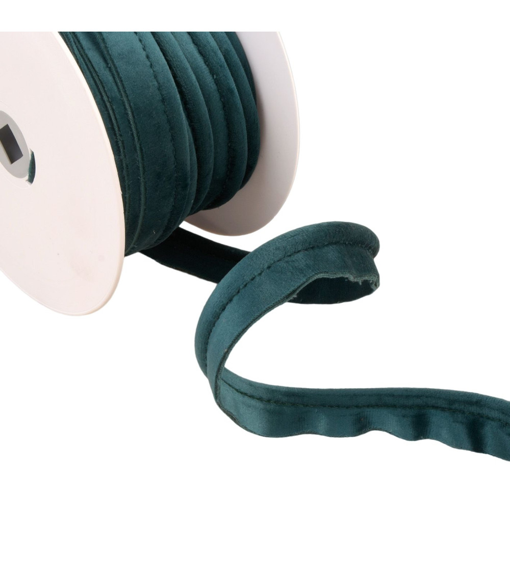 15m spool with blue velvet piping 5mm