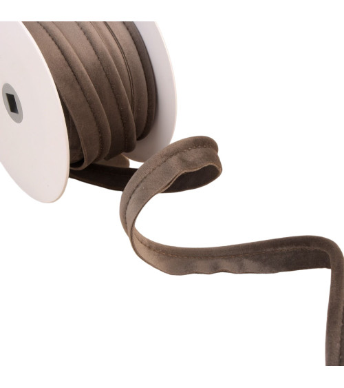 15m spool with light brown velvet piping 5mm