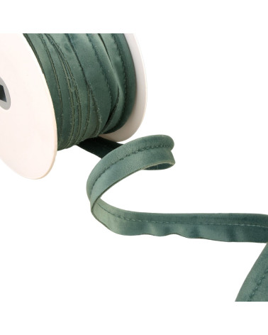 15m spool of light khaki green velvet piping 5mm