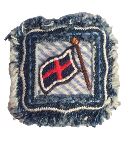 Navy Jean flag iron-on patch