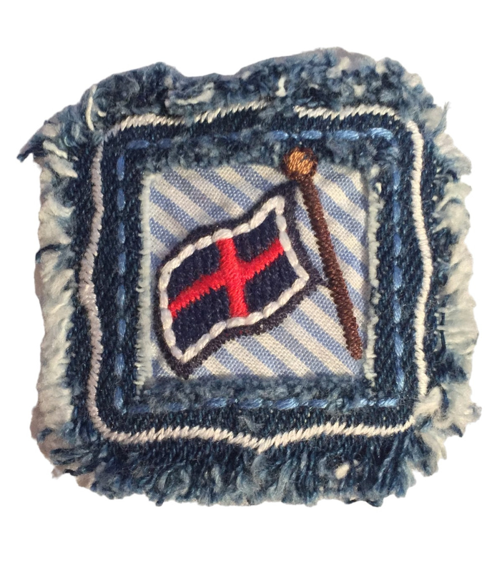 Navy Jean flag iron-on patch