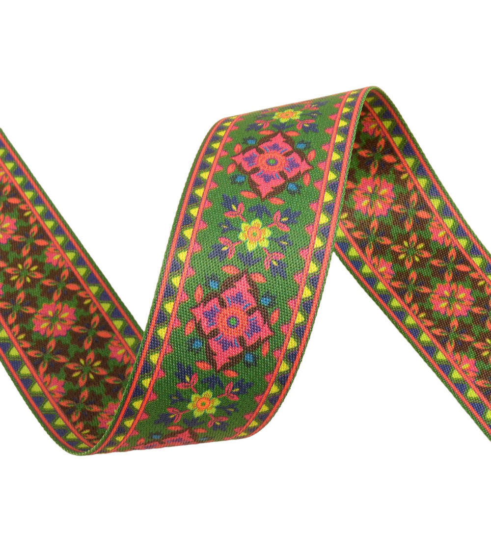 Sangle réversible vert foncé 50mm au mètre