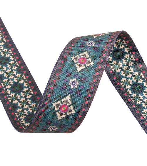 Duck blue reversible strap 50mm per meter