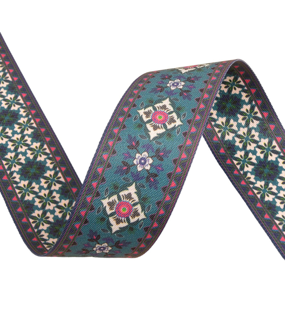 Duck blue reversible strap 50mm per meter